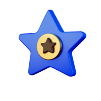 review 5 star 3d rendering icon illustration png