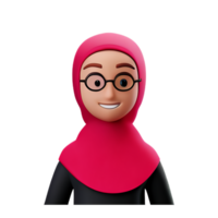 hijab 3d rendering icon illustration png