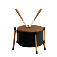 drum 3d rendering icon illustration png