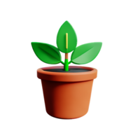 pot 3d renderen icoon illustratie png