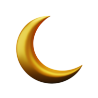 Halbmond Mond 3d Rendern Symbol Illustration png