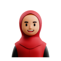 hijab 3d rendering icon illustration png