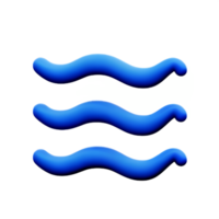 Oceano olas 3d representación icono ilustración png
