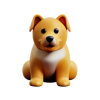 puppy 3d renderen icoon illustratie png