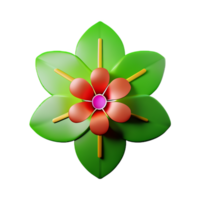 hibiscus 3d rendering icon illustration png