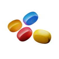 pills 3d rendering icon illustration png