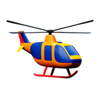 helicopter 3d rendering icon illustration png