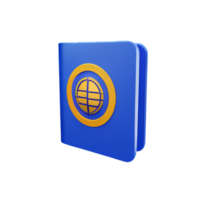 pasaporte 3d representación icono ilustración png