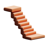 stairs 3d rendering icon illustration png