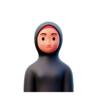 hijab 3d rendering icon illustration png