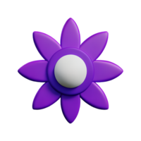 viola fiore 3d interpretazione icona illustrazione png