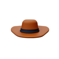 vaquero sombrero 3d representación icono ilustración png