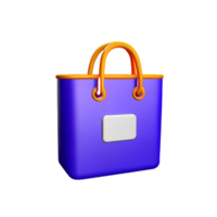 tote bag 3d rendering icon illustration png