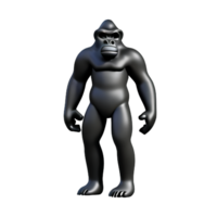 gorilla 3d rendering icon illustration png