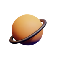 solar system 3d rendering icon illustration png