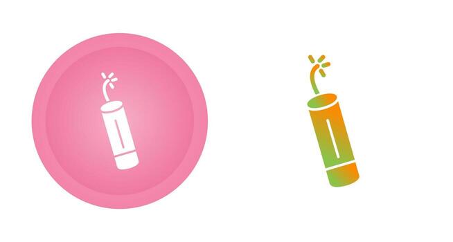icono de vector de dinamita única