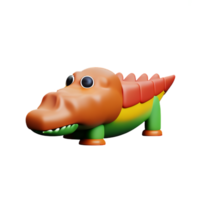 crocodile 3d rendering icon illustration png