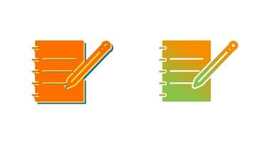 Notebook and Pen Vector Icon