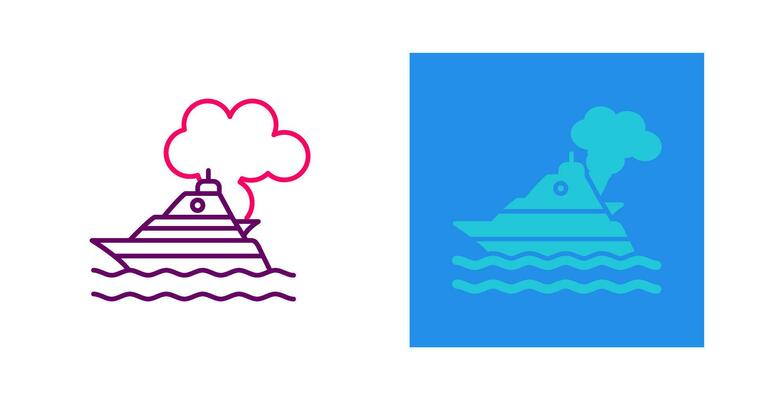 Ship Pollution Vector Icon