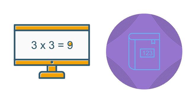 Math in Computer Vector Icon