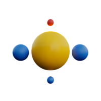 sol- systemet 3d tolkning ikon illustration png
