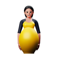 gravid 3d tolkning ikon illustration png