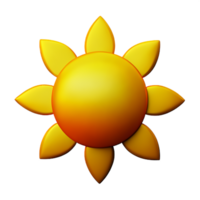 zon bloem 3d renderen icoon illustratie png