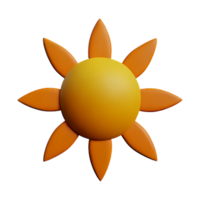 Soleil fleur 3d le rendu icône illustration png