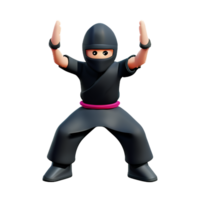 ninja 3d rendering icon illustration png