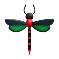 dragonfly 3d rendering icon illustration png