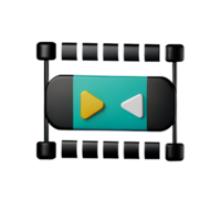 film strip 3d rendering icon illustration png