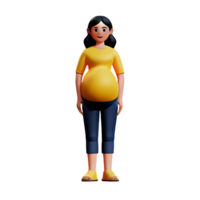 pregnant 3d rendering icon illustration png