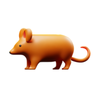 rat 3d rendering icon illustration png