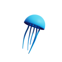 jellyfish 3d rendering icon illustration png