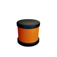 drum 3d rendering icon illustration png