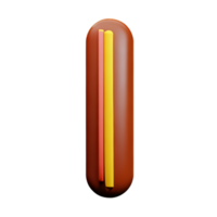 quente cachorro 3d Renderização ícone ilustração png