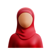 hijab 3d renderen icoon illustratie png