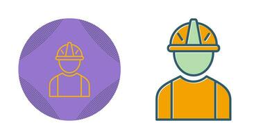 icono de vector de trabajador de construcción