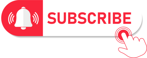 Subscribe button, for designing video channel graphics and page subscriptions. png illustration file