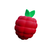 raspberry 3d rendering icon illustration png