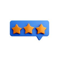 Rezension 5 Star 3d Rendern Symbol Illustration png