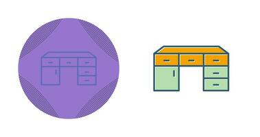 Table with Drawers Vector Icon