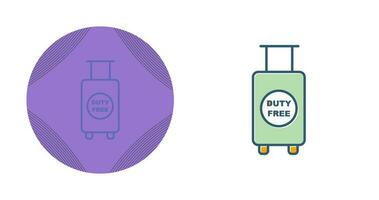 Duty Free Luggage Vector Icon