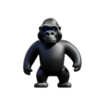 Gorilla 3d Rendern Symbol Illustration png