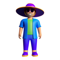 hippie 3d renderen icoon illustratie png