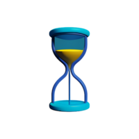 hourglass 3d rendering icon illustration png