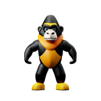 gorilla 3d renderen icoon illustratie png