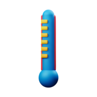 termómetro 3d representación icono ilustración png