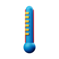 thermomètre 3d le rendu icône illustration png