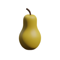 pear 3d rendering icon illustration png